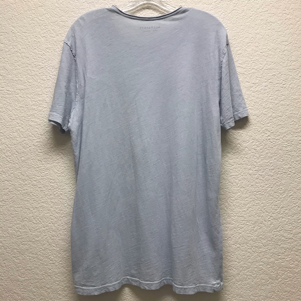 AllSaints | Figure Short Sleeve Crew Tee Soft Blue - Picture 7 of 7